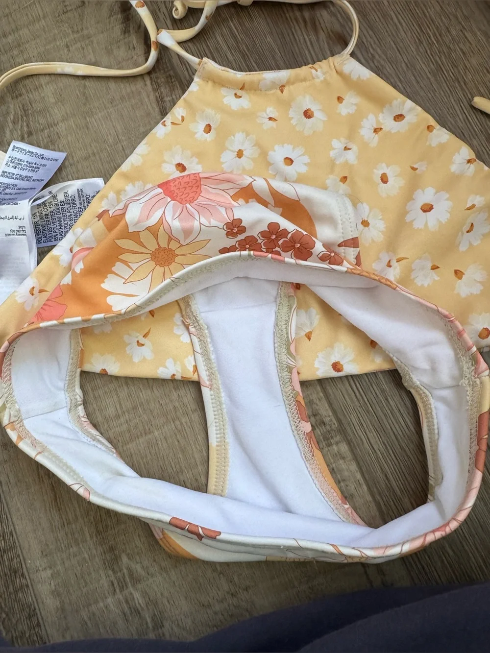 Girls Billabong Little Bit of Sunshine Floral Halter Bikini Size 10